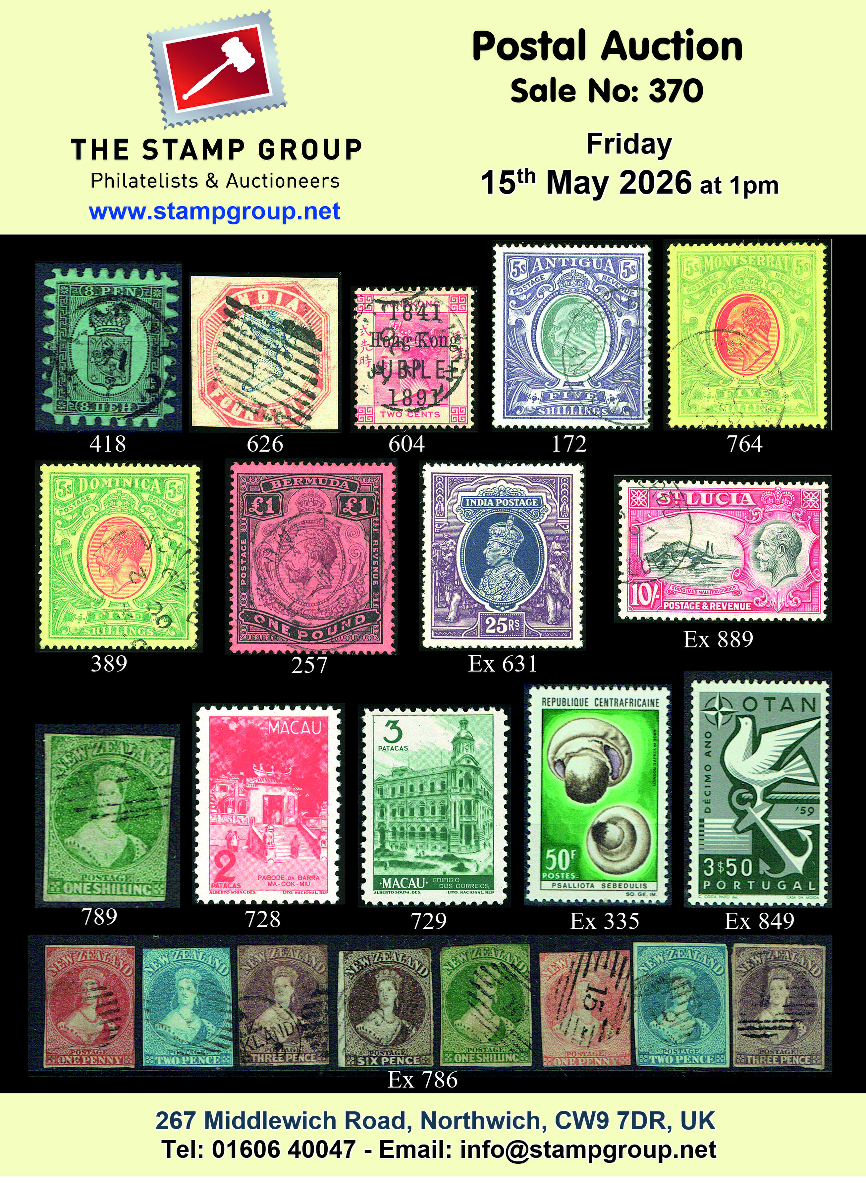 Click to view our next postal auction being held on 15th May 2026 at 1pm.