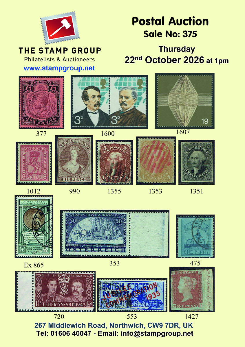 Click to view our next postal auction being held on Thursday 22nd October 2026 at 1pm.